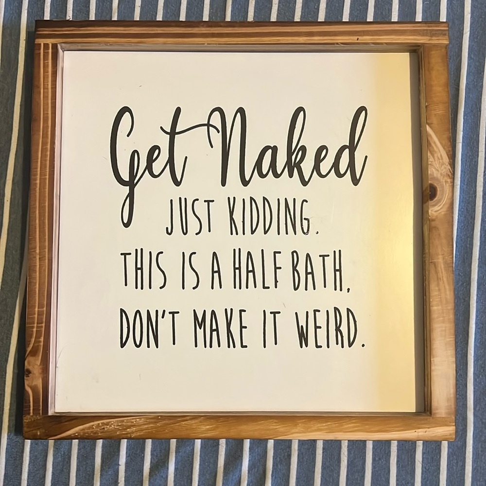 Funny/cute sign for bathroom